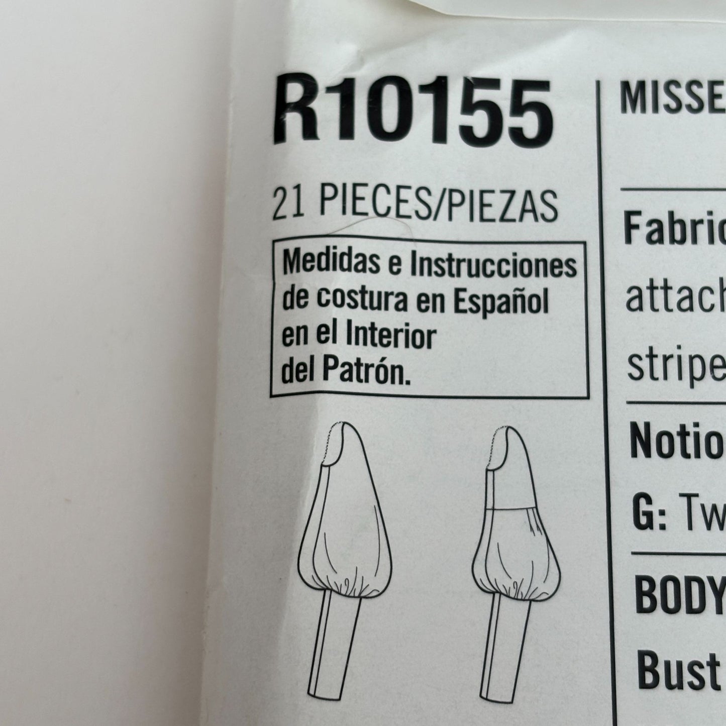 Simplicity Sewing Pattern R10155 1930s Vintage Sleeves Bodice Guide 2019 Uncut Upcycle Clothing