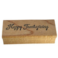 Double D Rubber Stamp Happy Thanksgiving Sentiment Fall Cursive Word Cardmaking Wooden Autumn