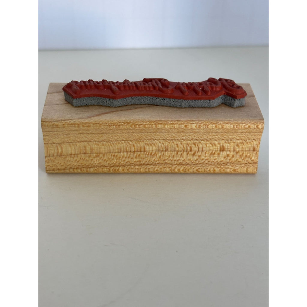 Double D Rubber Stamp Happy Thanksgiving Sentiment Fall Cursive Word Cardmaking Wooden Autumn