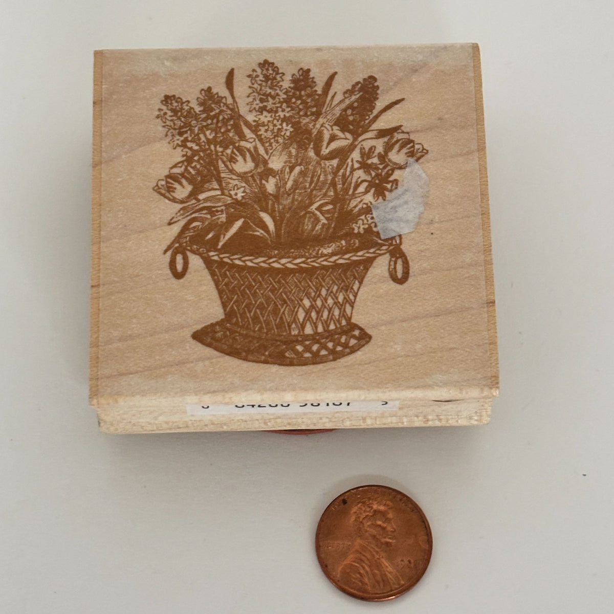 Anna Griffin Rubber Stamp Flower Basket Mothers Day Card Making All Night Media Craft