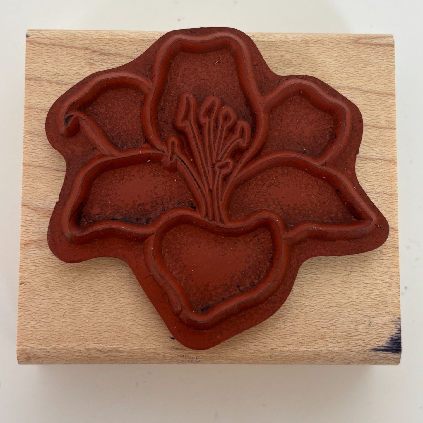 Stampin Up Wood Rubber Stamp Lily Flower Garden Spring Nature Easter Card Making