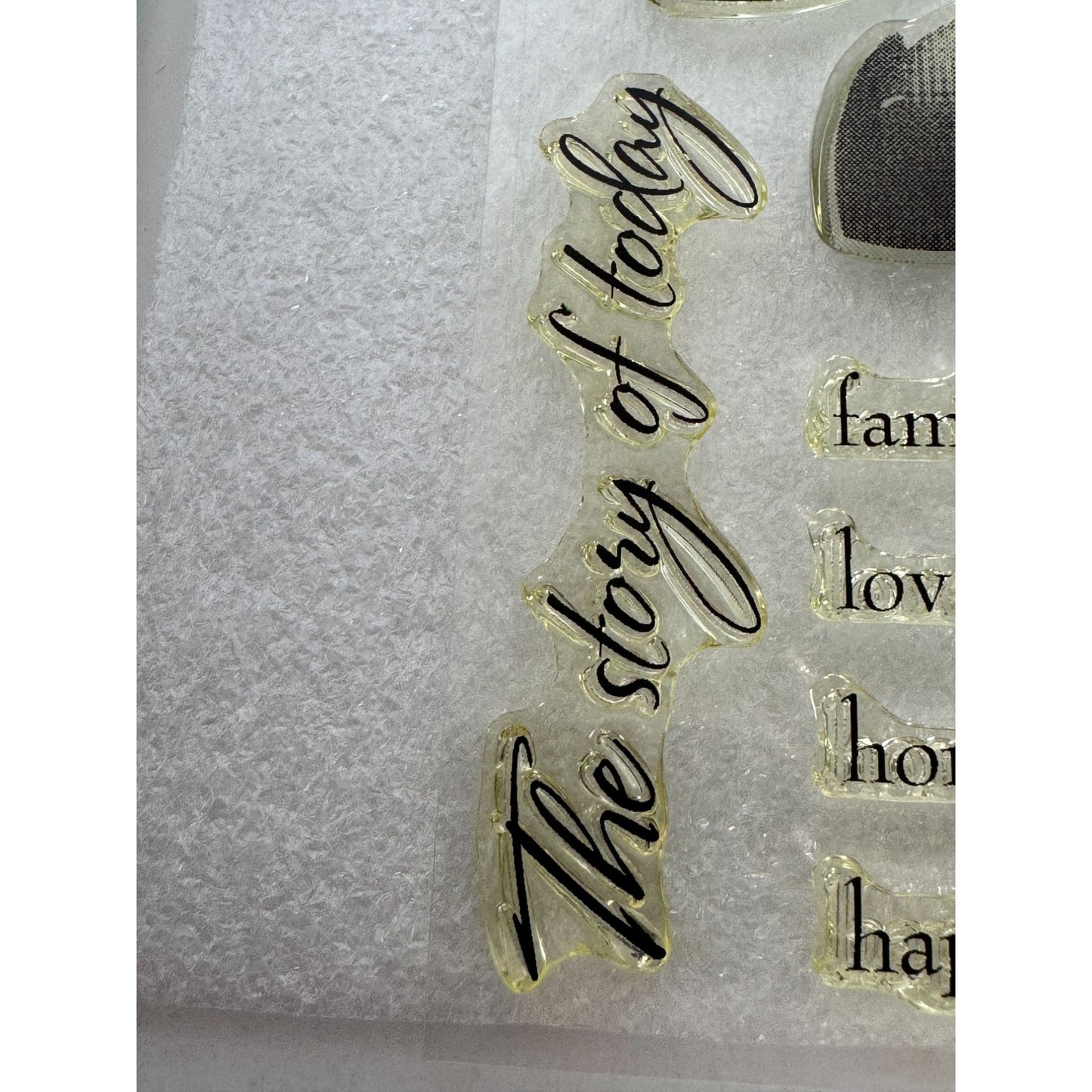CTMH My Acrylix Acrylic Stamp Set Love Blooms Rose Flowers Family Love Happiness