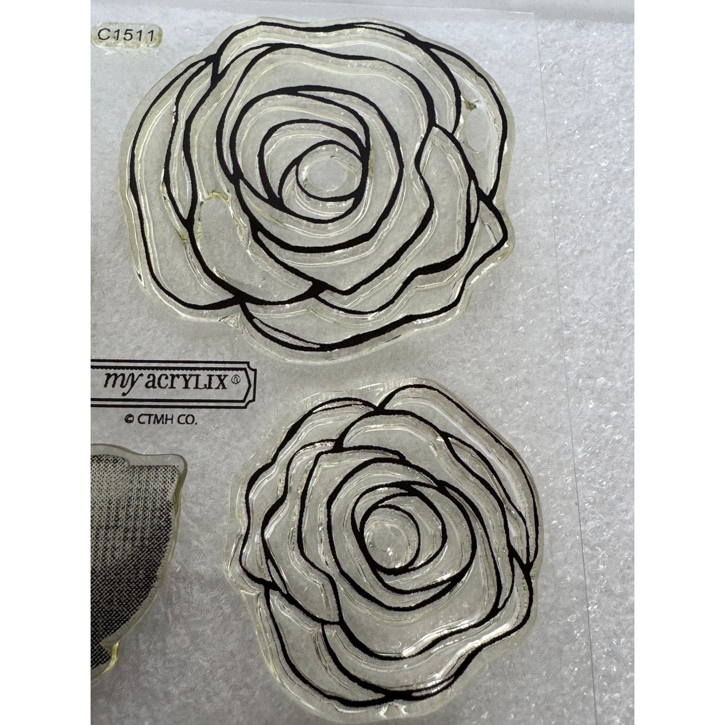 CTMH My Acrylix Acrylic Stamp Set Love Blooms Rose Flowers Family Love Happiness