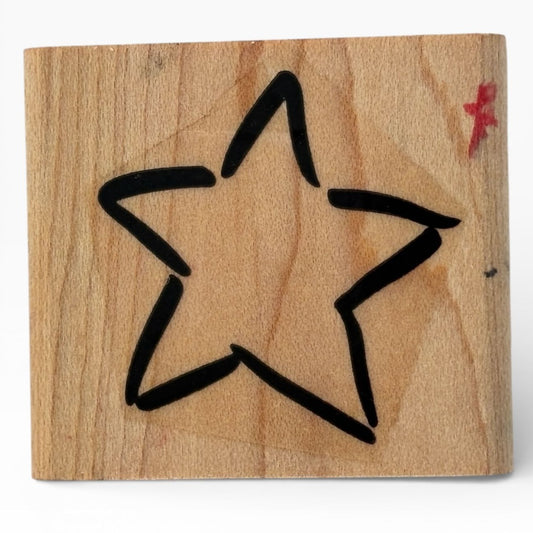 Stampin Up Rubber Stamp Star Shaped Cardmaking Craft Outline Night Sky Patriotic