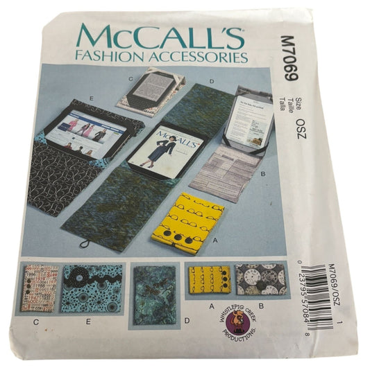 McCalls Sewing Pattern M7069 Electronic Device Covers Stands E-Reader WhistlePig