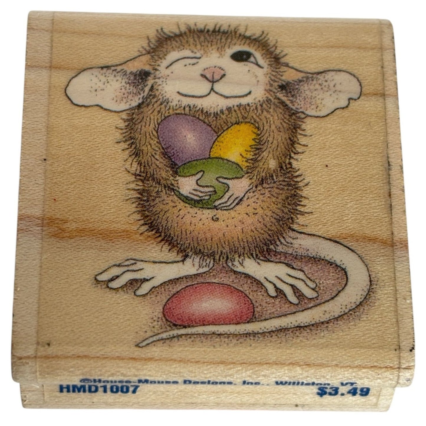 Stampabilities House Mouse Rubber Stamp Mudpie Holds Jellybeans Easter Animal