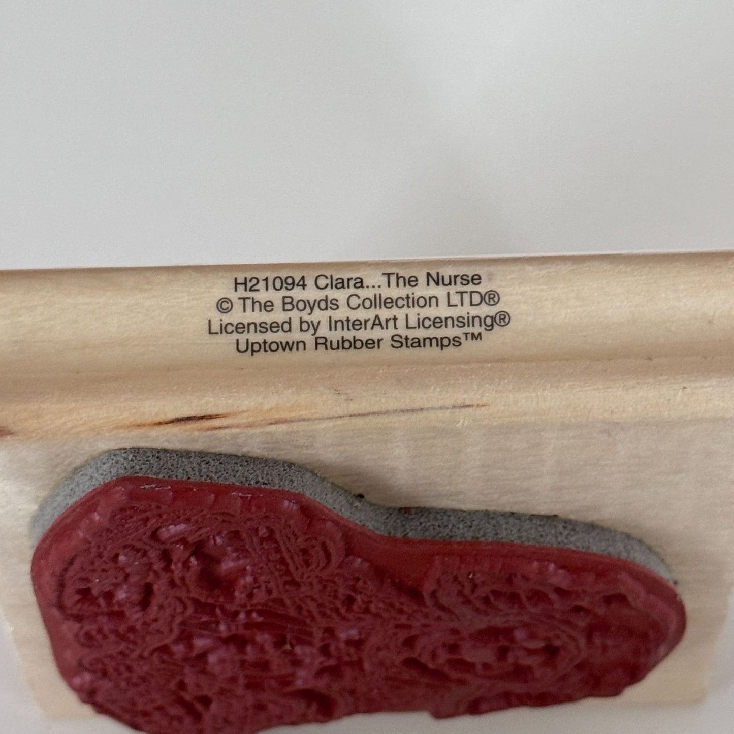 Boyds Bears Clara the Nurse Rubber Stamp Teddy Get Well Soon Cardmaking Wood Mounted H21094 Uptown