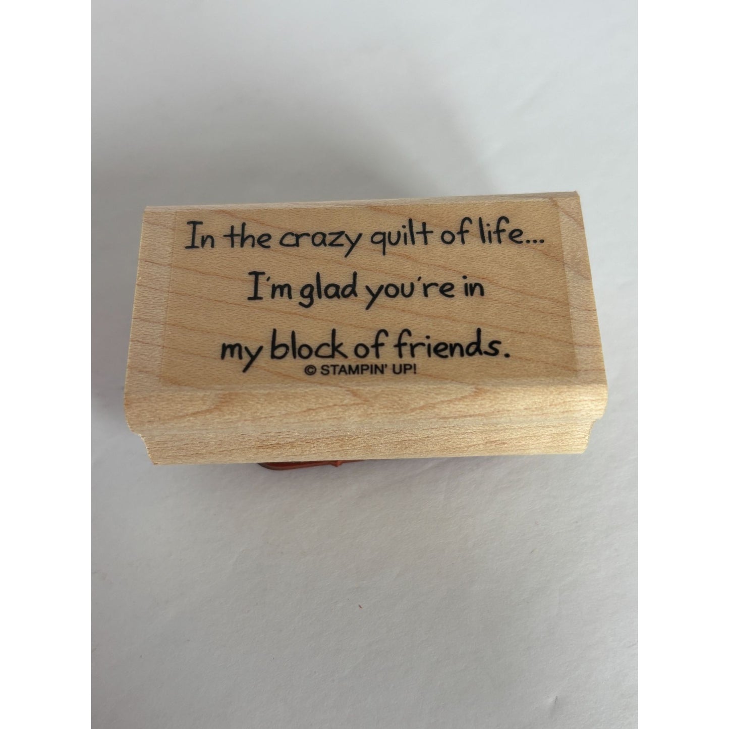 Stampin Up Rubber Stamp Set Quilt Quips Quilting Blocks Sewing Words Pun Funny