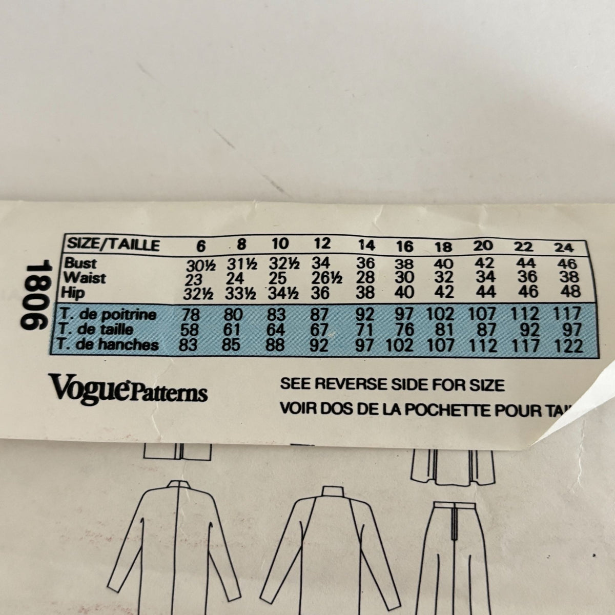Vogue Sewing Pattern 1806 Individualist Jacket Skirt Top 80s Quiet Luxury 12 Uncut Minimalist