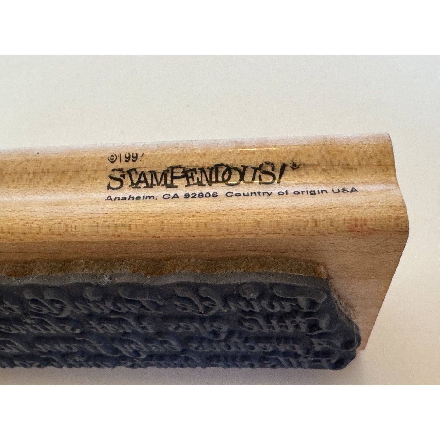 Stampendous Wood Rubber Stamp Twinkle Poem Baby Announcement Shower Sentiment