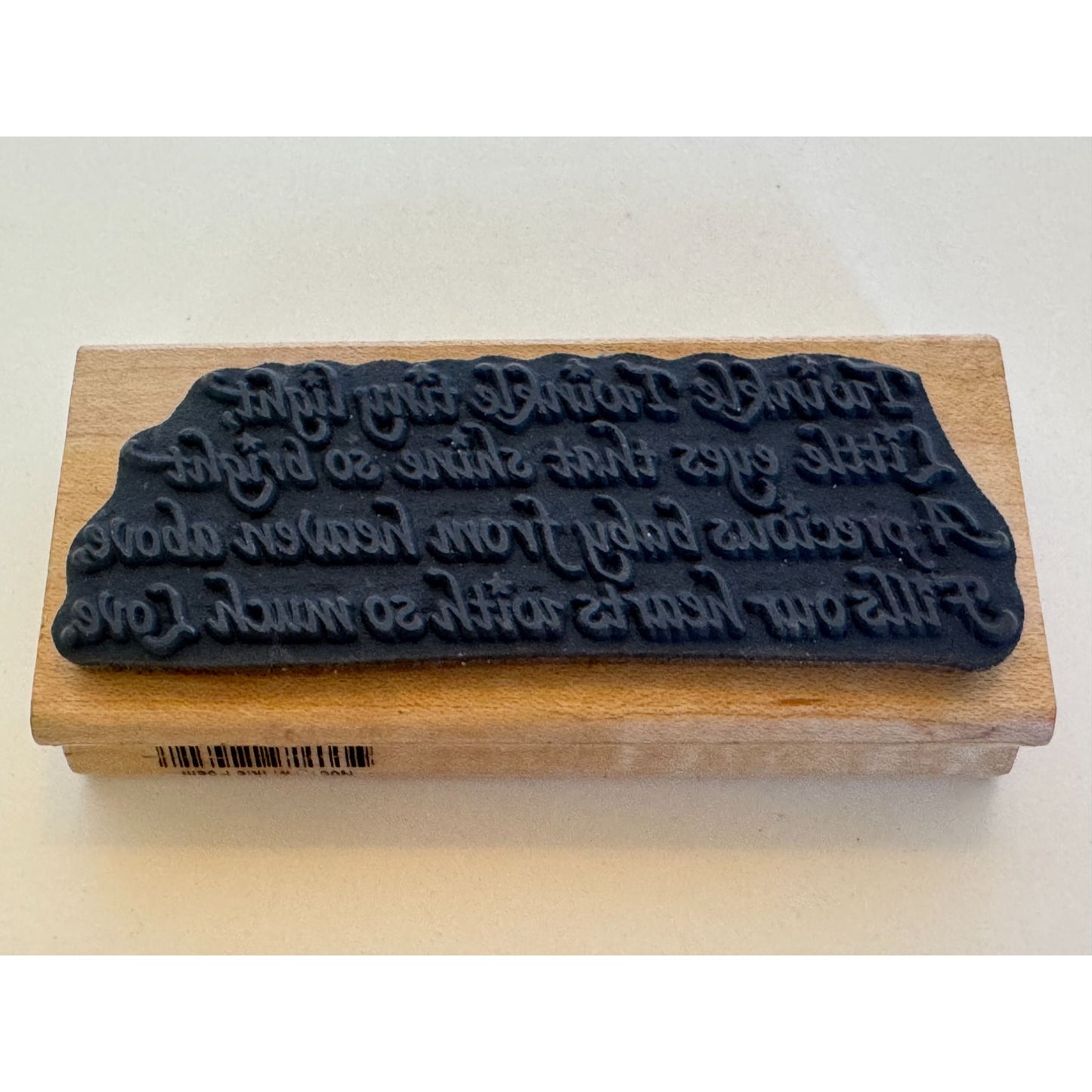 Stampendous Wood Rubber Stamp Twinkle Poem Baby Announcement Shower Sentiment