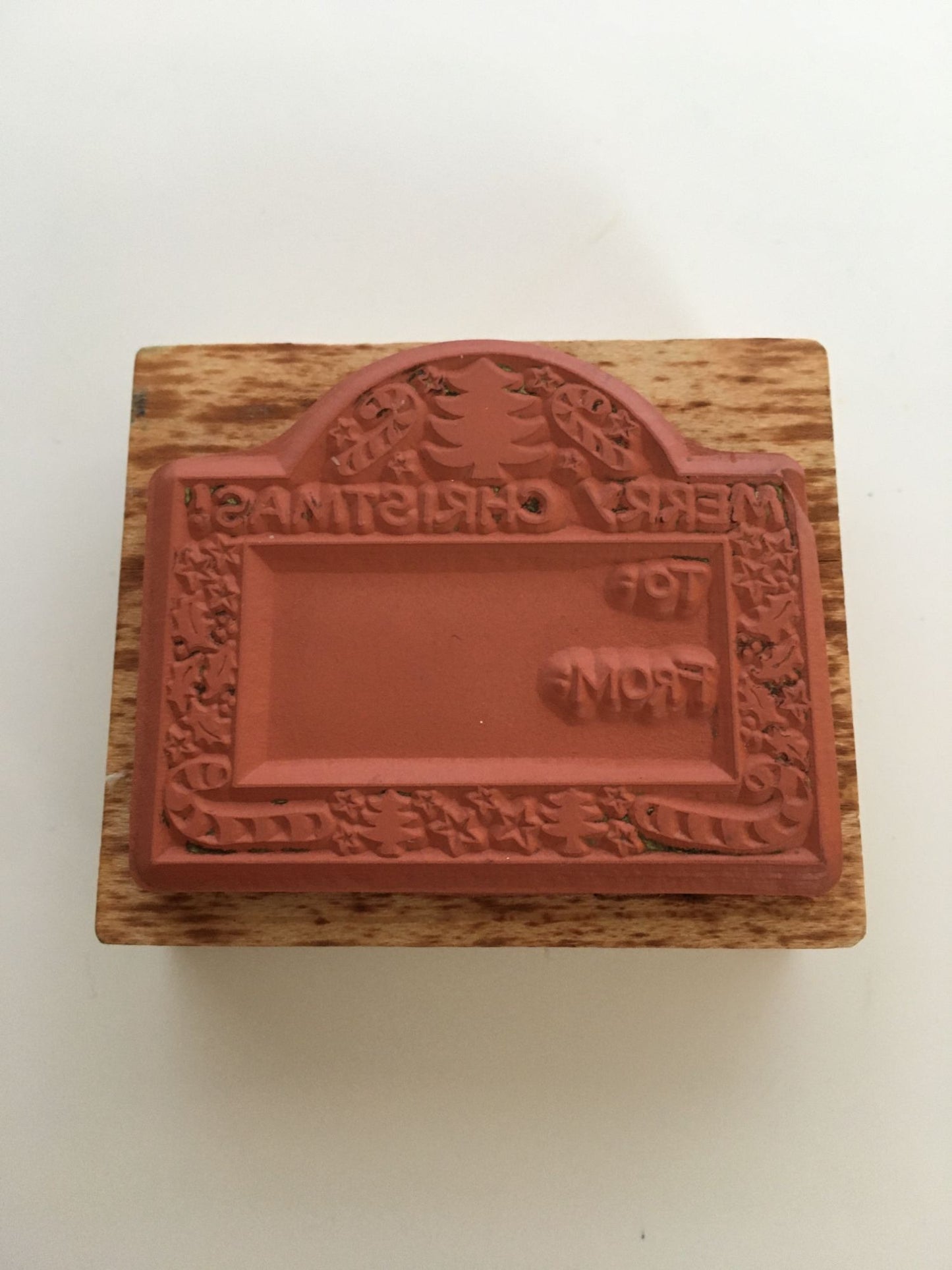 PSX Rubber Stamp Merry Christmas Gift Tag Card Making To From Holiday Candy Cane