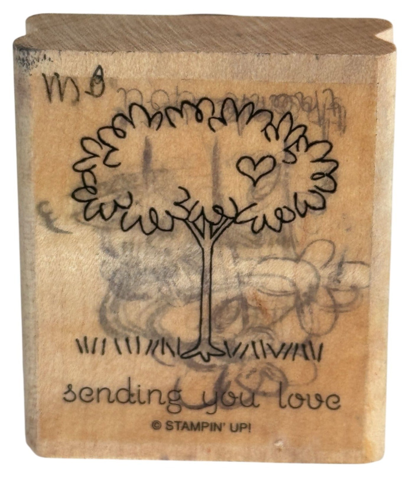 Stampin Up Rubber Stamp Sending You Love Tree Snail Mail Card Making Sentiment