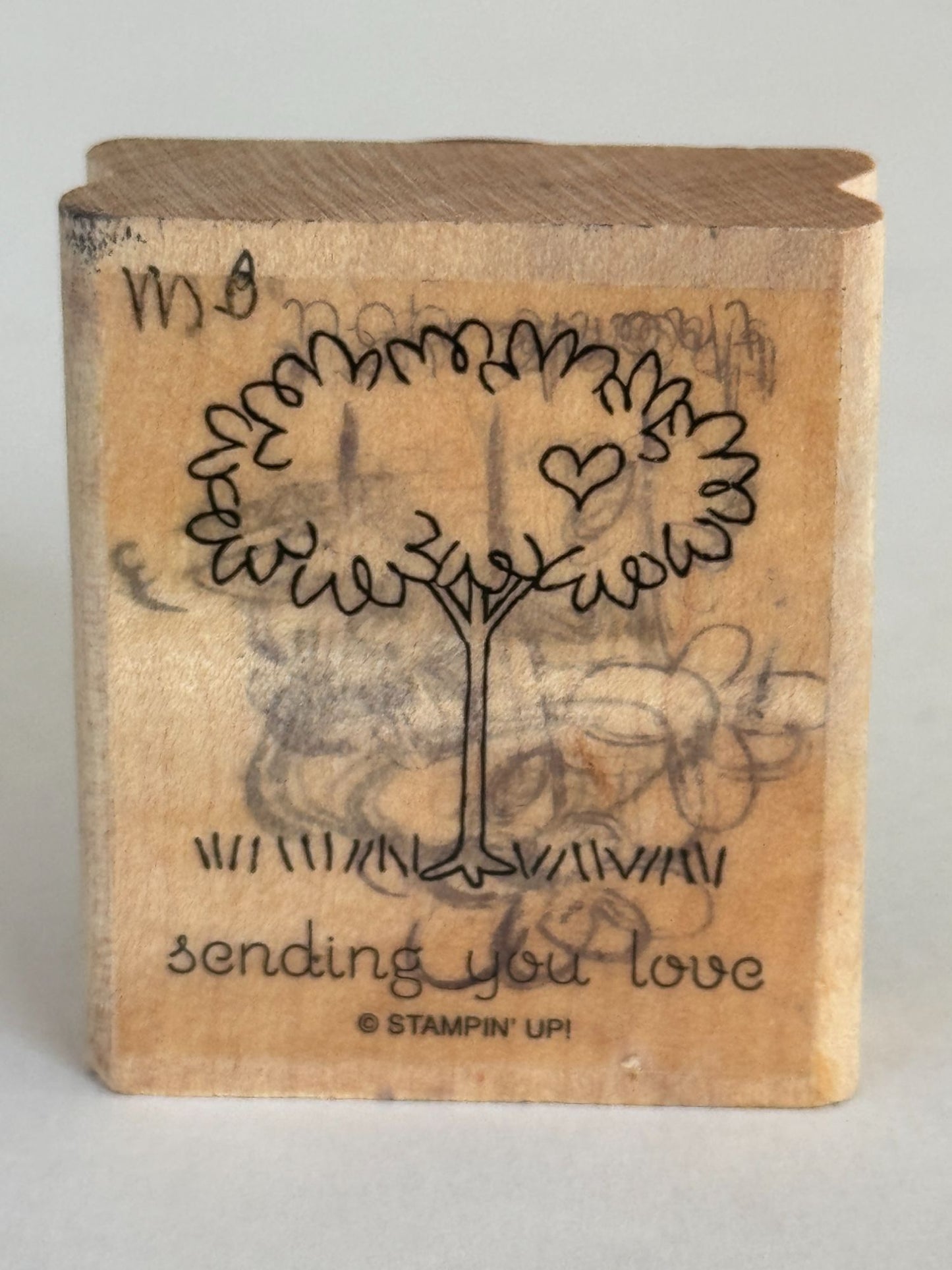 Stampin Up Rubber Stamp Sending You Love Tree Snail Mail Card Making Sentiment