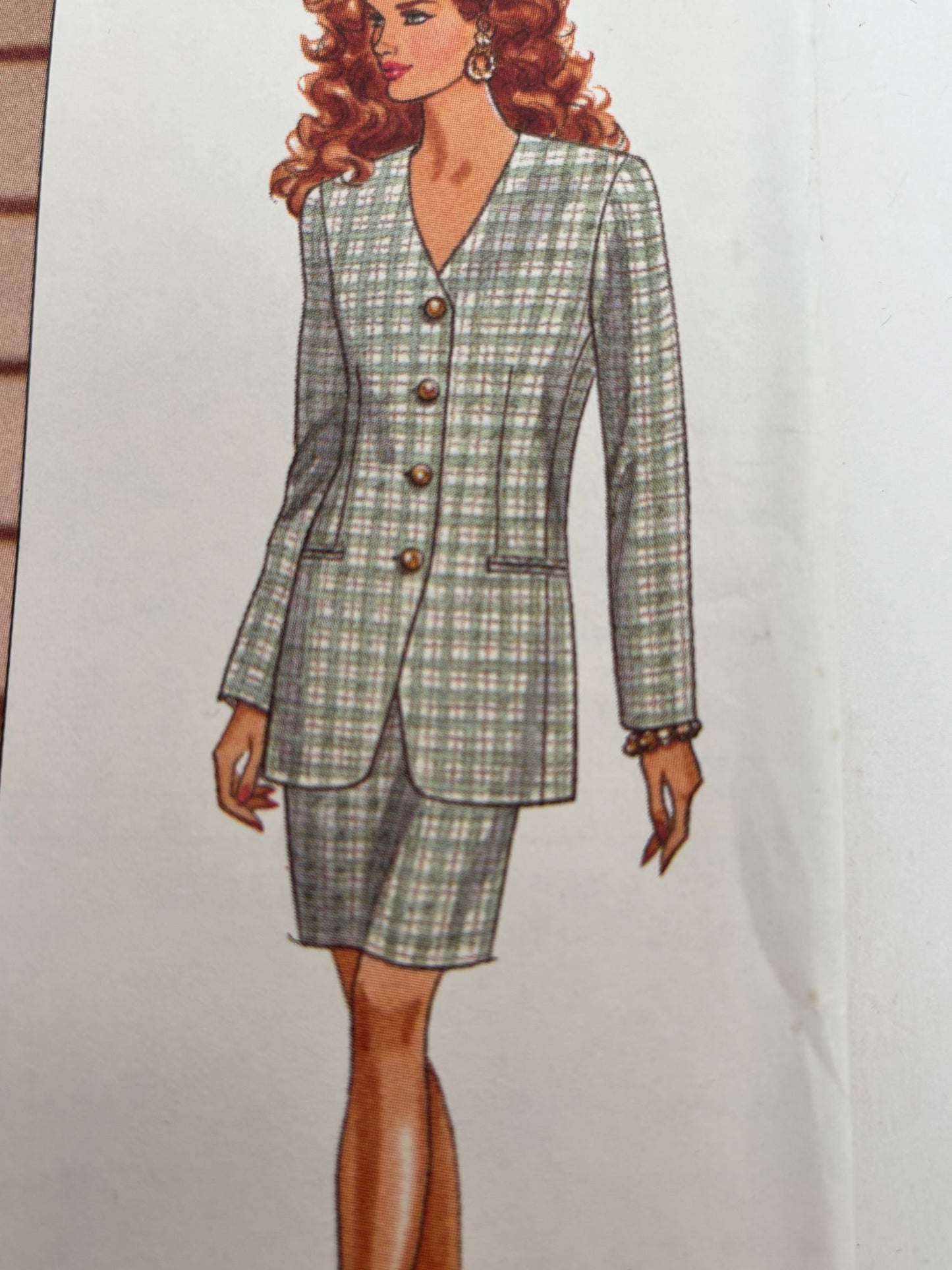 Butterick Sewing Pattern 6588 Jacket Skirt Pants Career 1990s Vtg 12 14 16 UC
