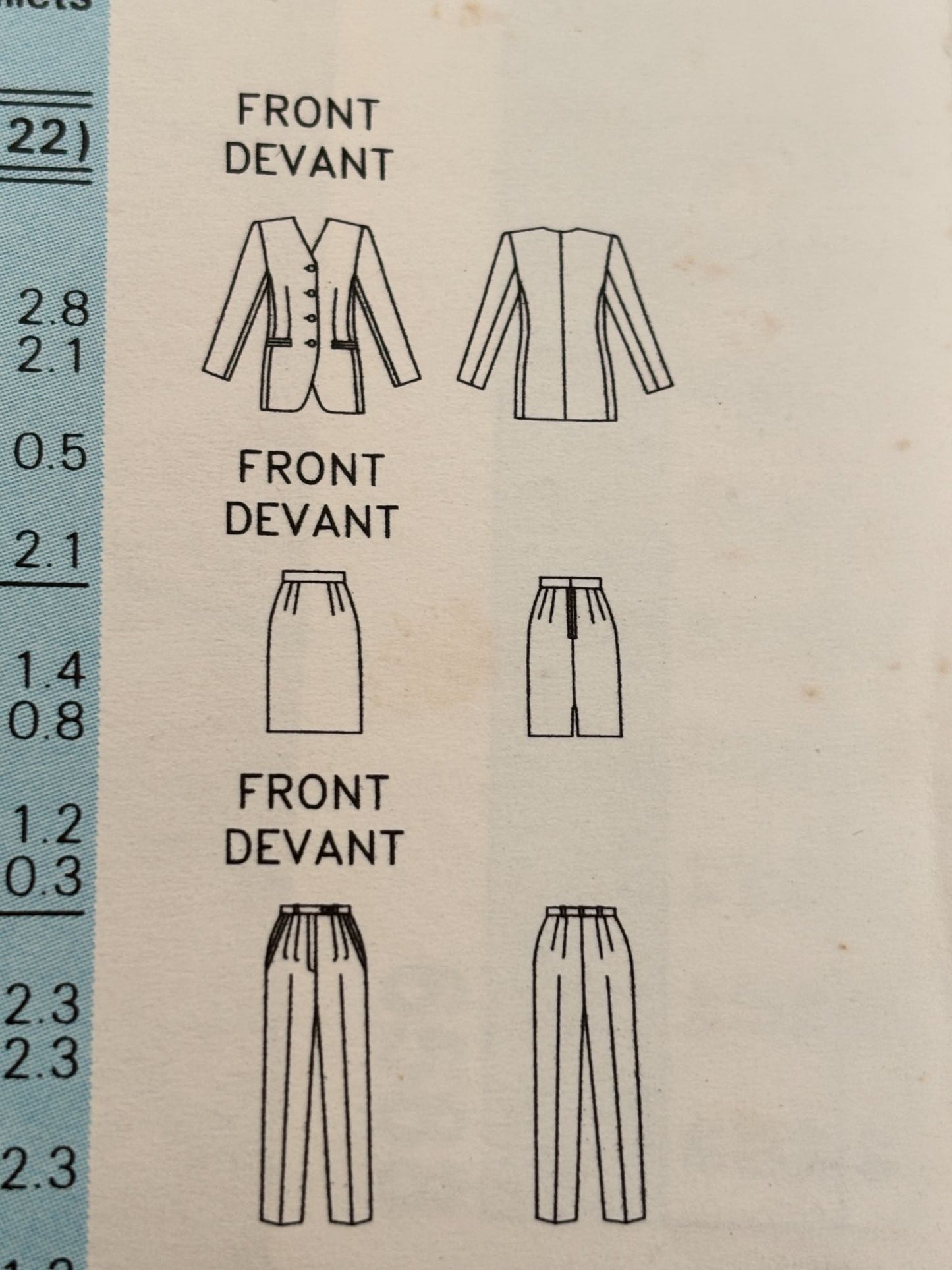 Butterick Sewing Pattern 6588 Jacket Skirt Pants Career 1990s Vtg 12 14 16 UC