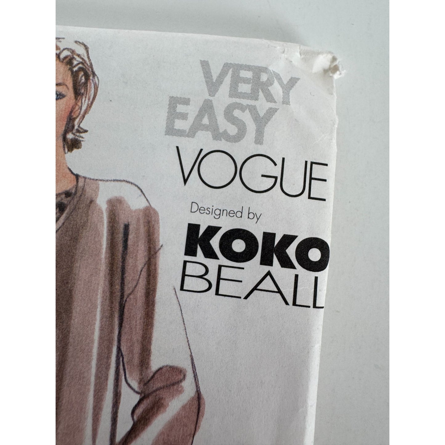 Vogue Sewing Pattern 9899 Oversized A-Line Duster Top Pants Easy Work 8 10 12 UC