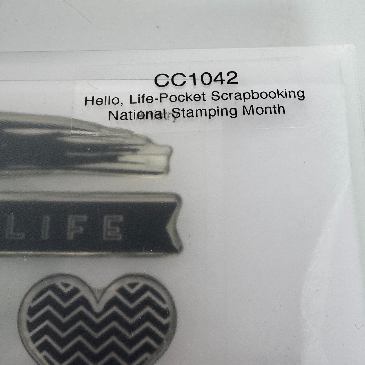 CTMH My Acrylix Acrylic Stamp Set Hello Life Pocket Scrapbooking Seasons CC1042