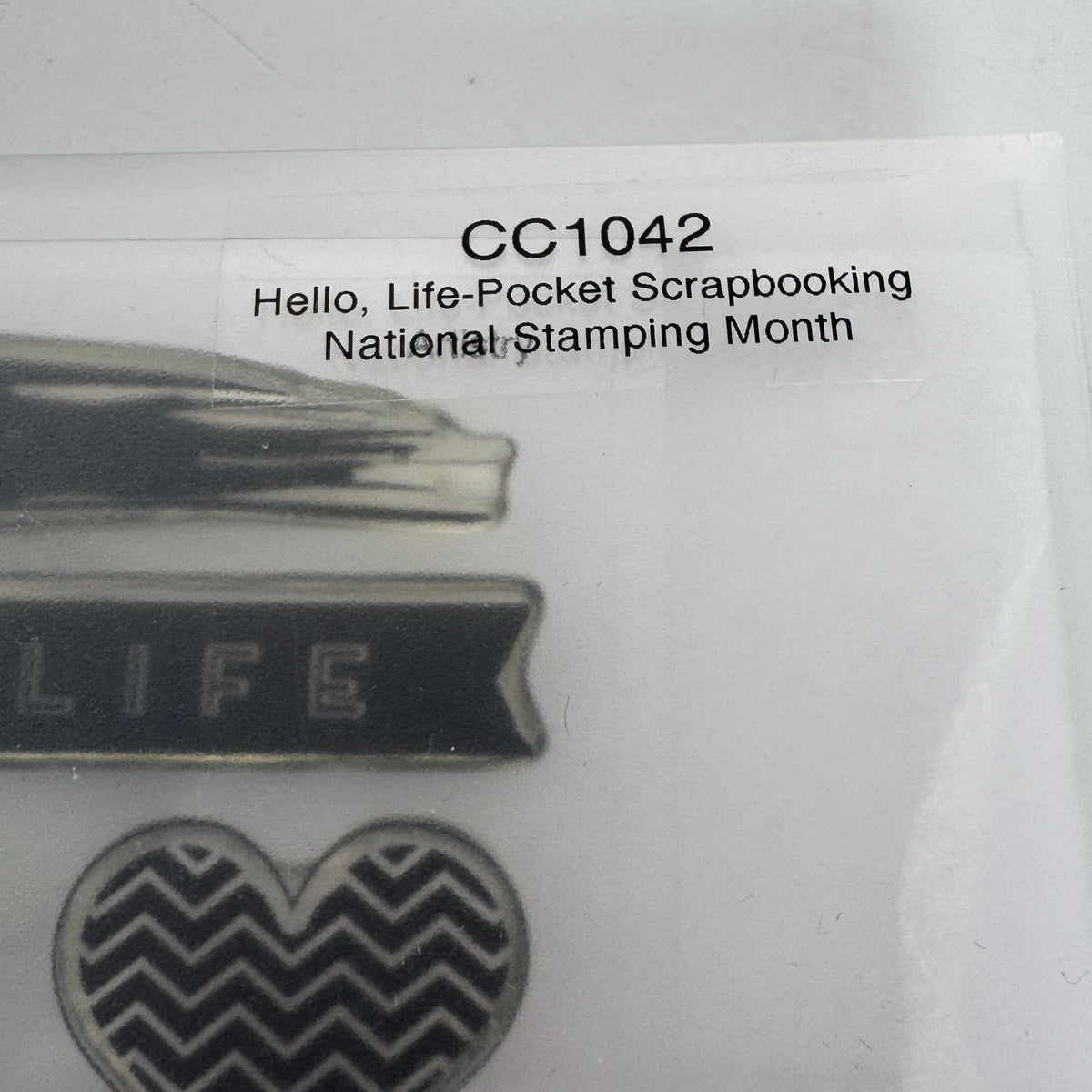 CTMH My Acrylix Acrylic Stamp Set Hello Life Pocket Scrapbooking Seasons CC1042