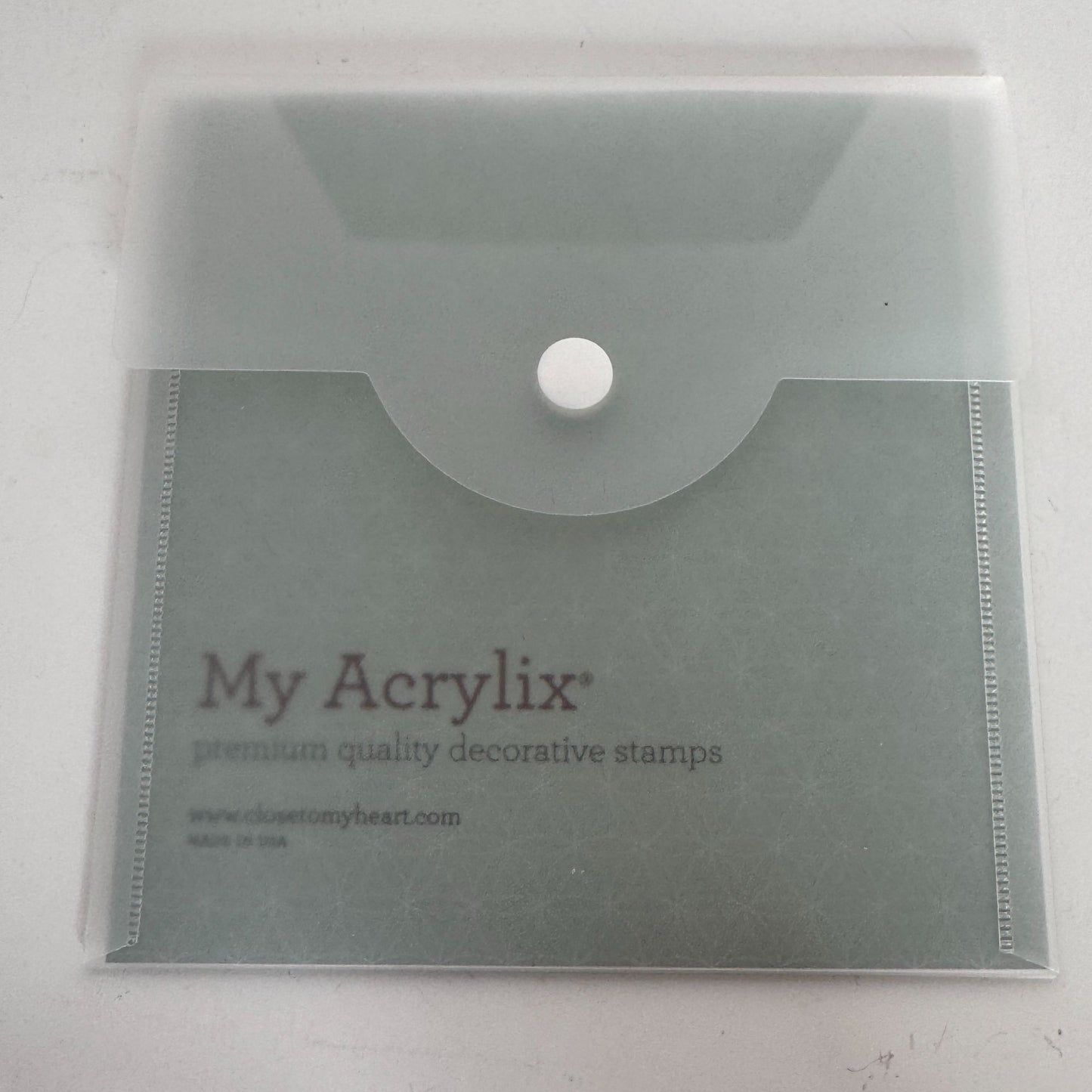 CTMH My Acrylix Acrylic Stamp Set Hello Life Pocket Scrapbooking Seasons CC1042