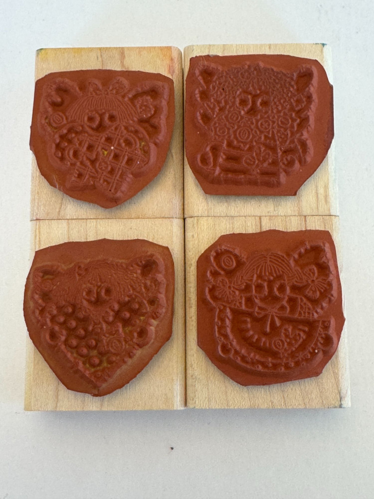 Stampin Up Rubber Stamps Angels Set Country Plaid Buttons Watermelon Heart Star