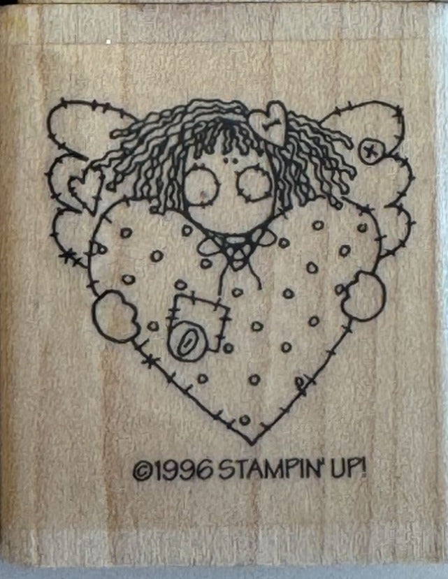 Stampin Up Rubber Stamps Angels Set Country Plaid Buttons Watermelon Heart Star