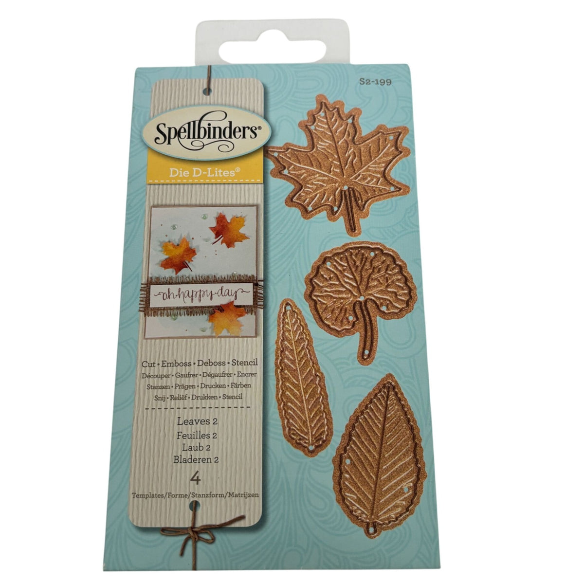 Spellbinders Die D-Lites Leaf Cutting Dies Fall Autumn Botanical Cardmaking Elm