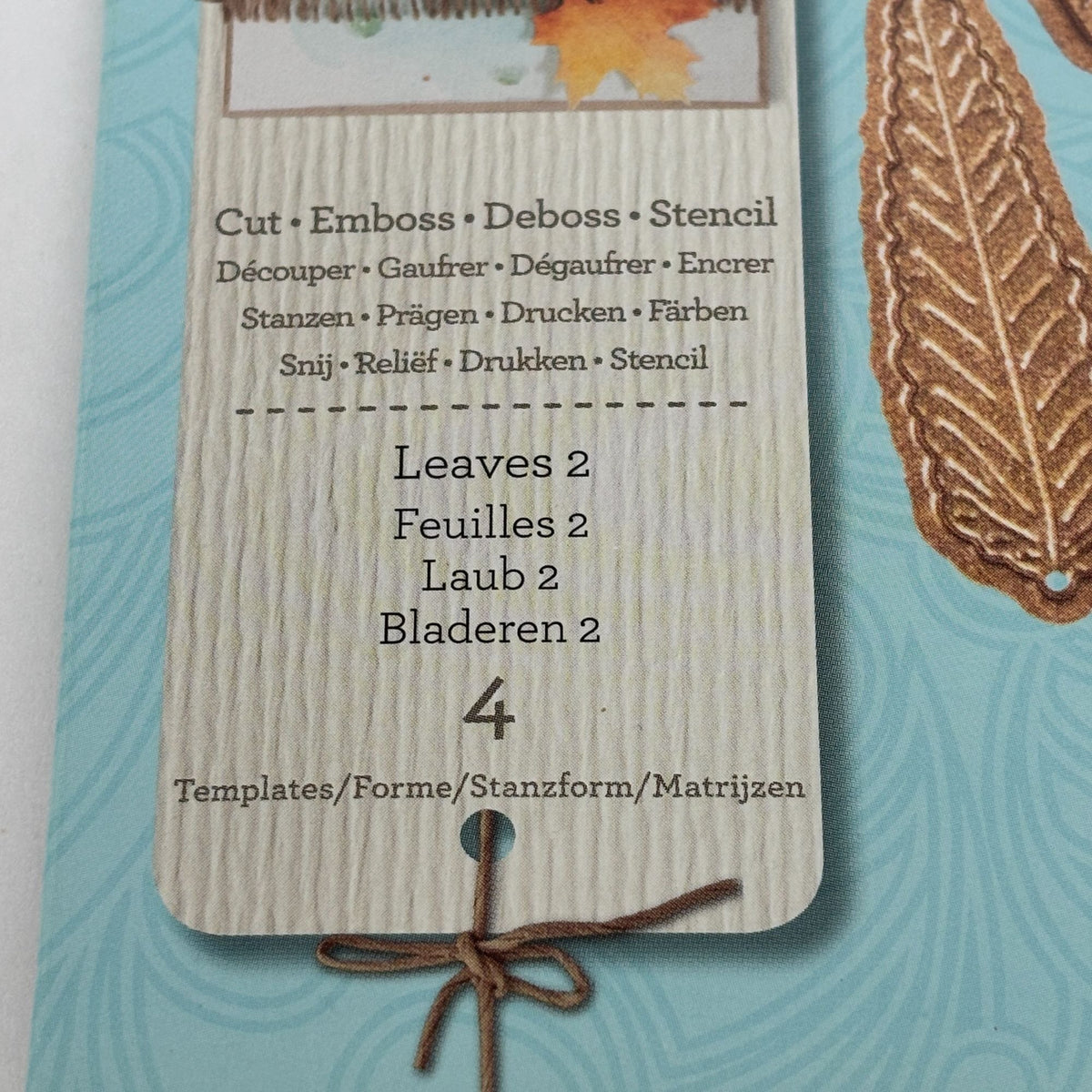 Spellbinders Die D-Lites Leaf Cutting Dies Fall Autumn Botanical Cardmaking Elm