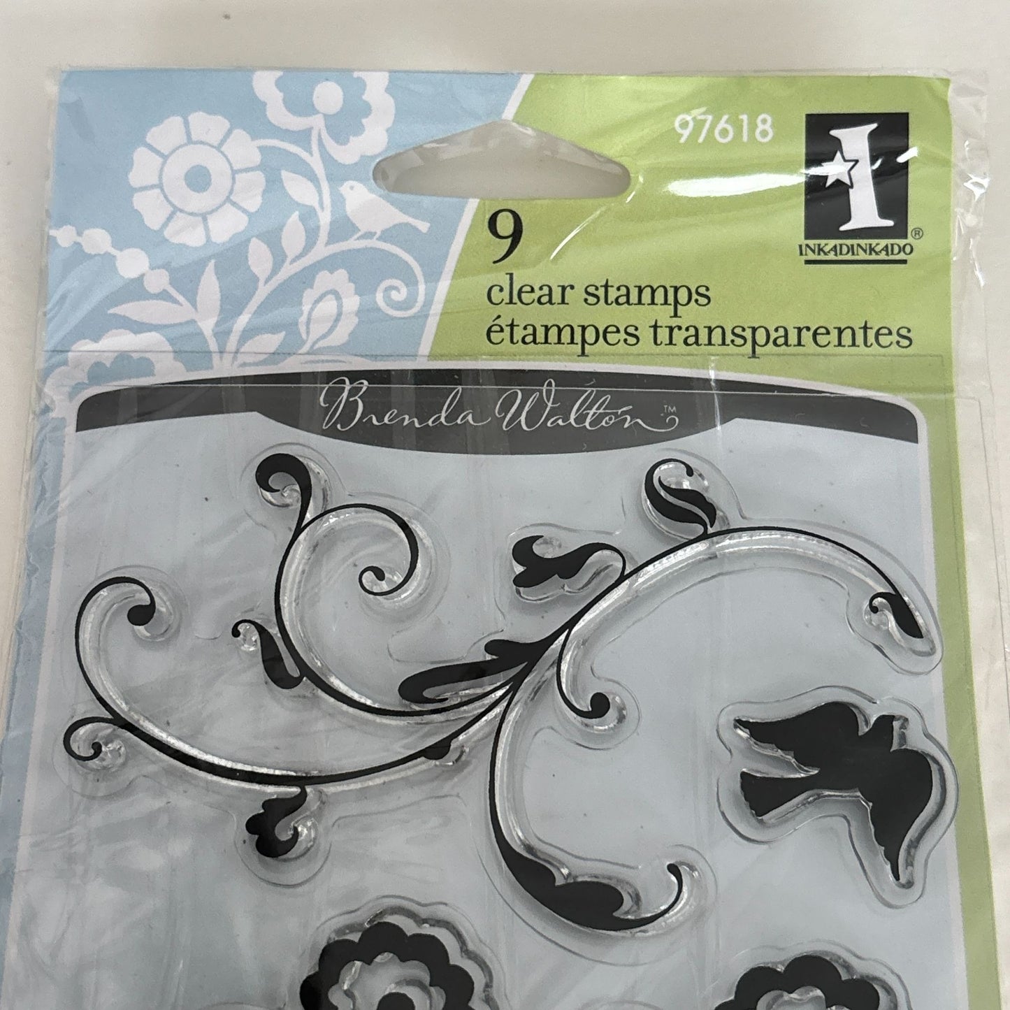 Inkadinkado Clear Stamps Flourishes Floral Nature Owl Brenda Walton Cardmaking Craft 97618