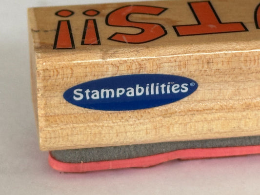 Stampabilities Rubber Stamp Oh Nuts Funny Card Making Words Humor Sentiment Wood