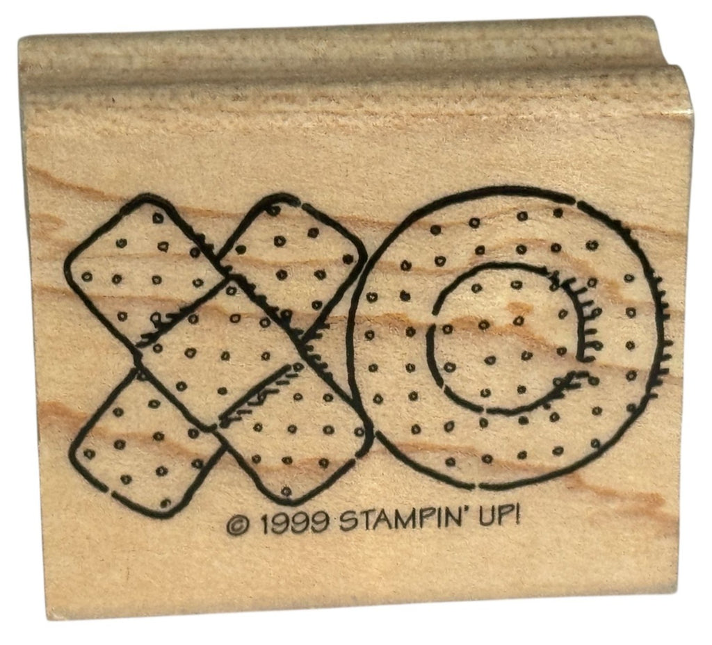 Stampin Up Rubber Stamp XO Bandage Get Well Soon Card Making Love Message Symbol