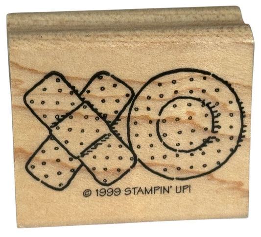 Stampin Up Rubber Stamp XO Bandage Get Well Soon Card Making Love Message Symbol