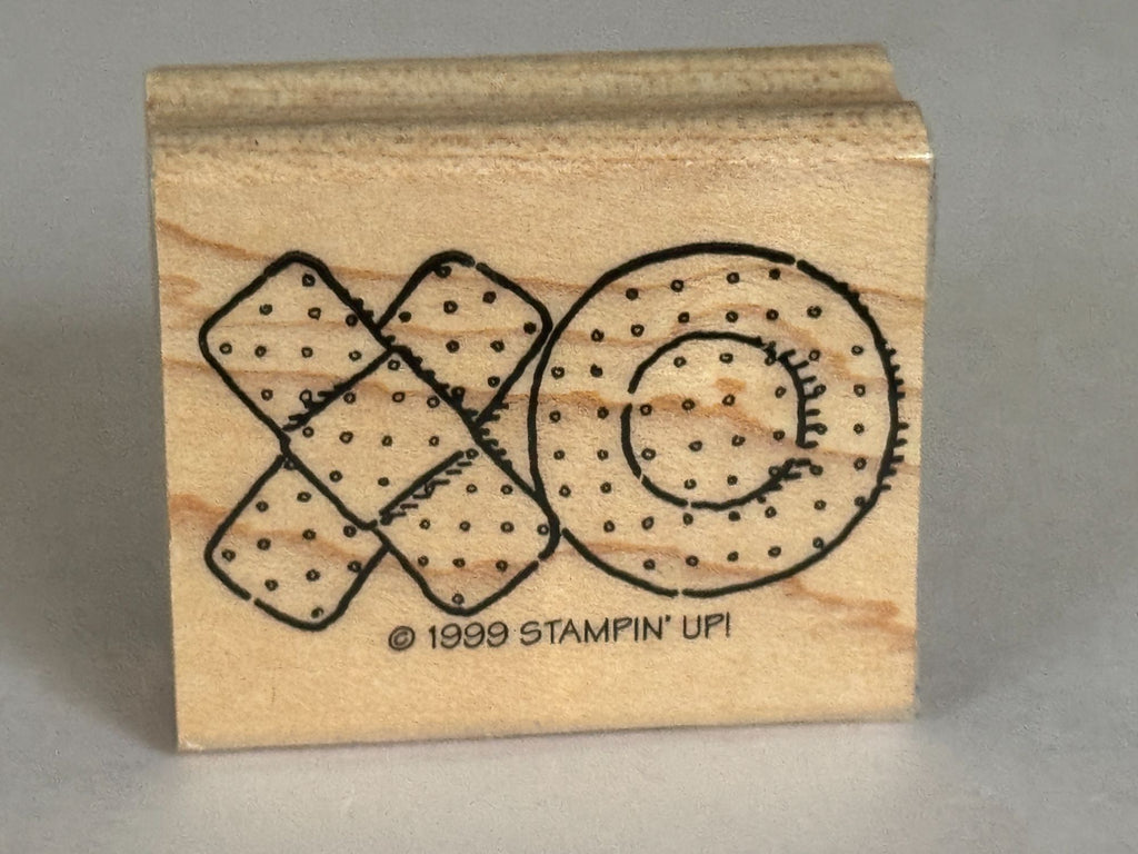 Stampin Up Rubber Stamp XO Bandage Get Well Soon Card Making Love Message Symbol