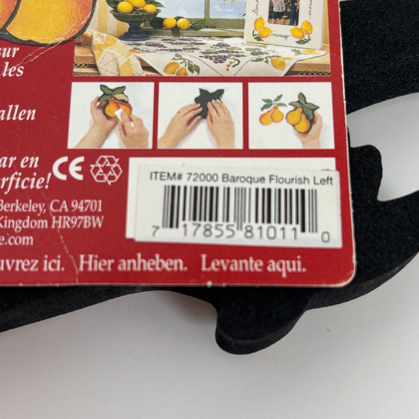 Rubber Stampede Decorative Stamp Foam Baroque Flourish Left Large Craft Border