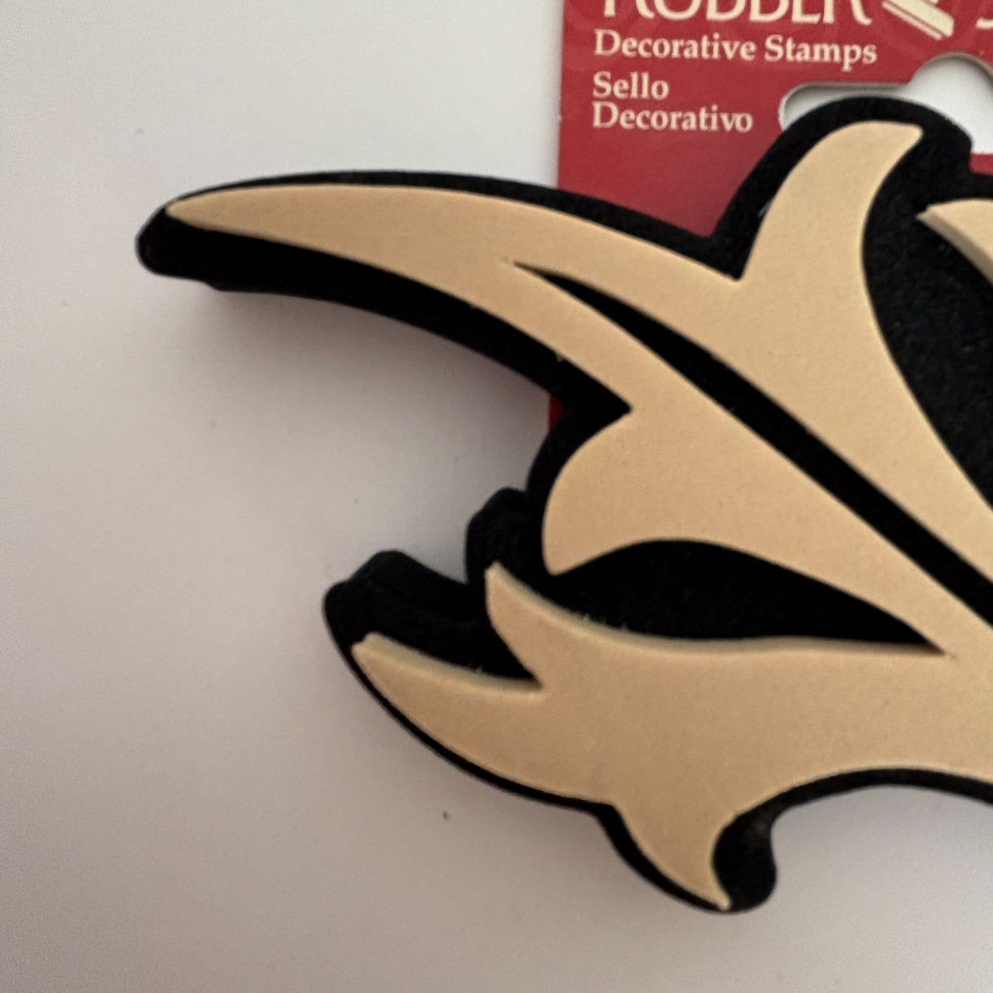 Rubber Stampede Decorative Stamp Foam Baroque Flourish Left Large Craft Border