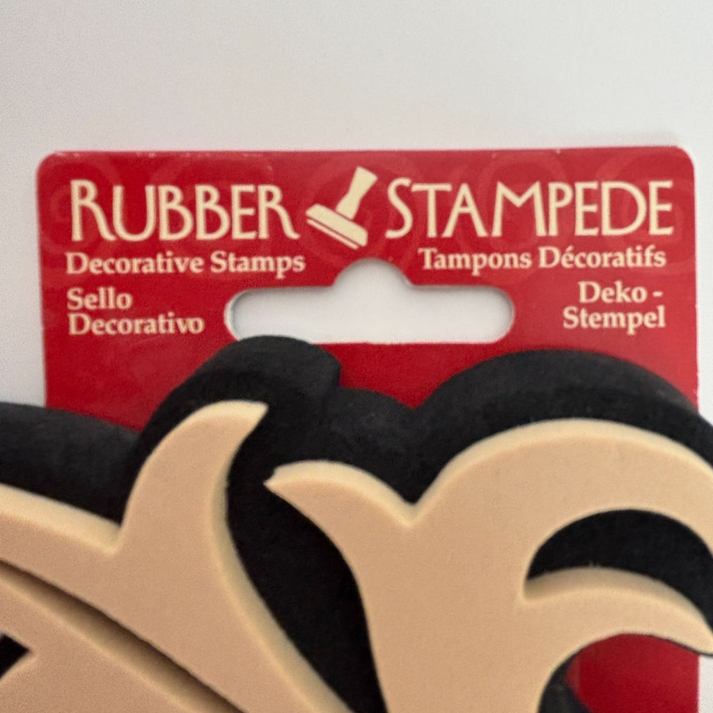 Rubber Stampede Decorative Stamp Foam Baroque Flourish Left Large Craft Border