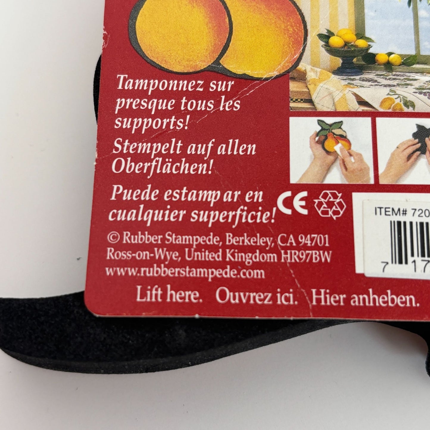 Rubber Stampede Decorative Stamp Foam Baroque Flourish Left Large Craft Border