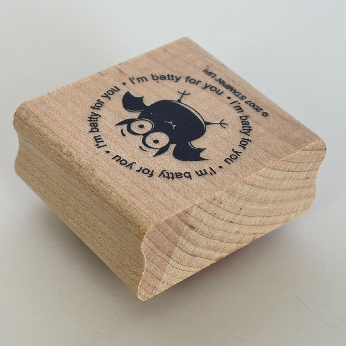 Stampin Up Rubber Stamp Halloween Bat Card Making Words Funny I am Batty For You