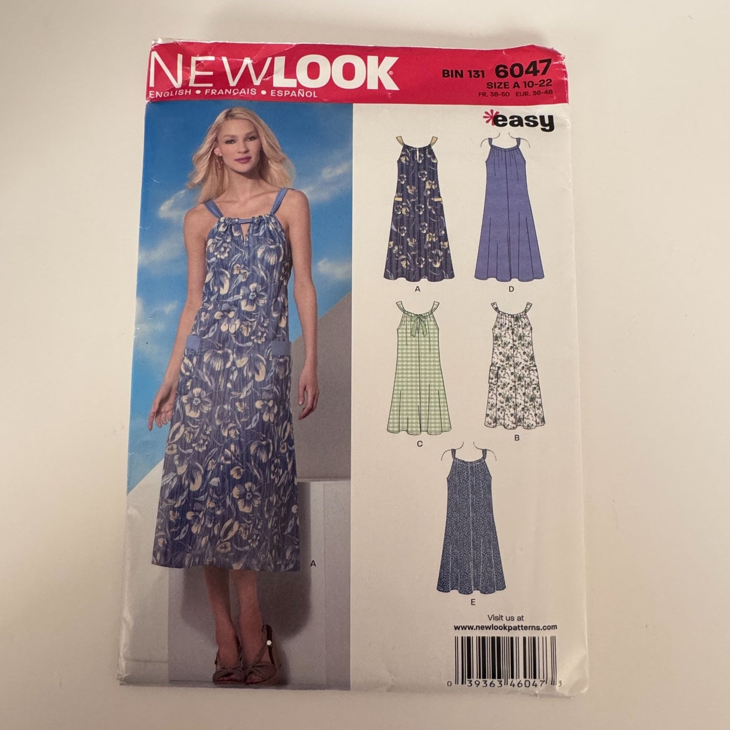 Simplicity Sewing Pattern 6047 Summer Dress Boho Sundress Easy Cruise 10-22 Uncut