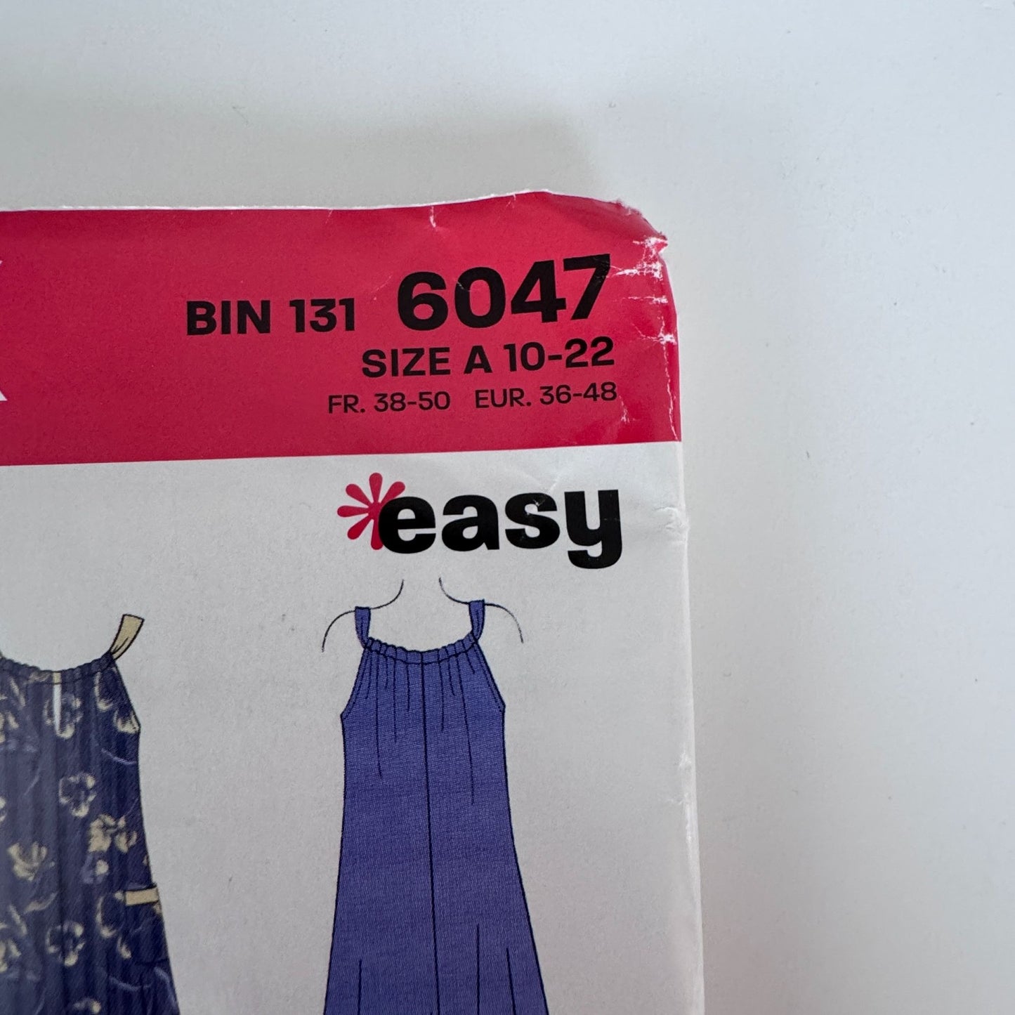 Simplicity Sewing Pattern 6047 Summer Dress Boho Sundress Easy Cruise 10-22 Uncut