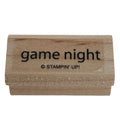 Stampin Up Rubber Stamp Game Night Invitation Card Making Words Competition Wood