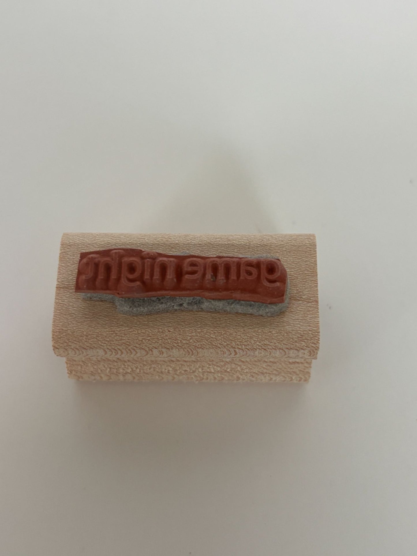 Stampin Up Rubber Stamp Game Night Invitation Card Making Words Competition Wood