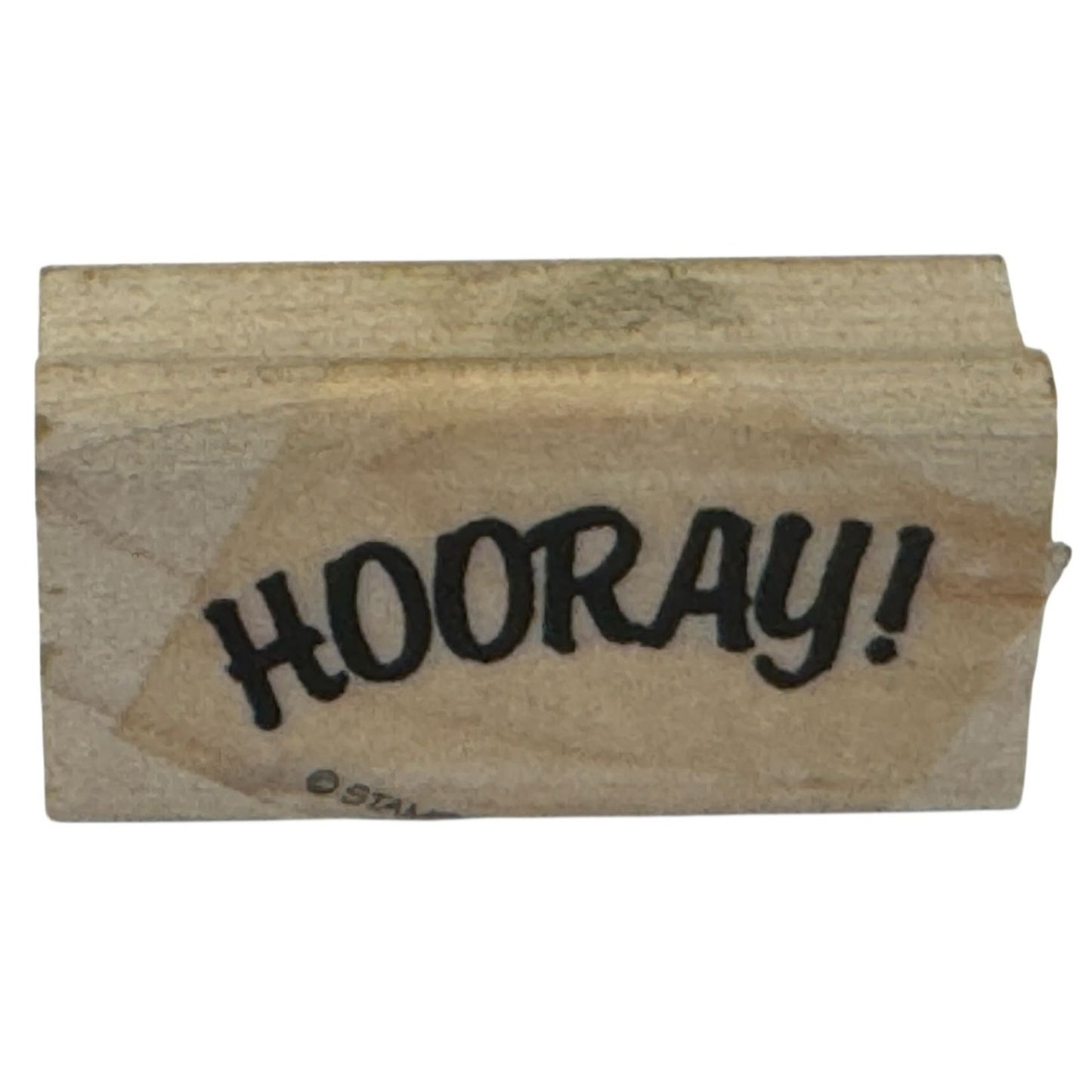 Stampin Up Rubber Stamp Hooray Celebration Card Making Craft Tool Wood Mounted