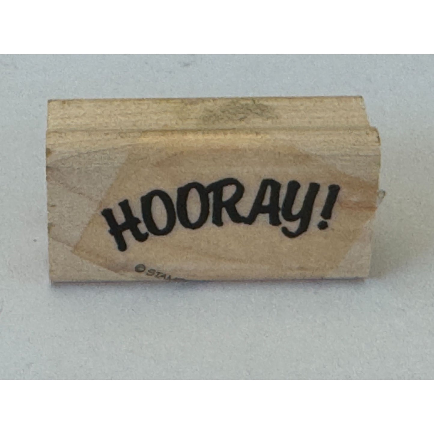 Stampin Up Rubber Stamp Hooray Celebration Card Making Craft Tool Wood Mounted