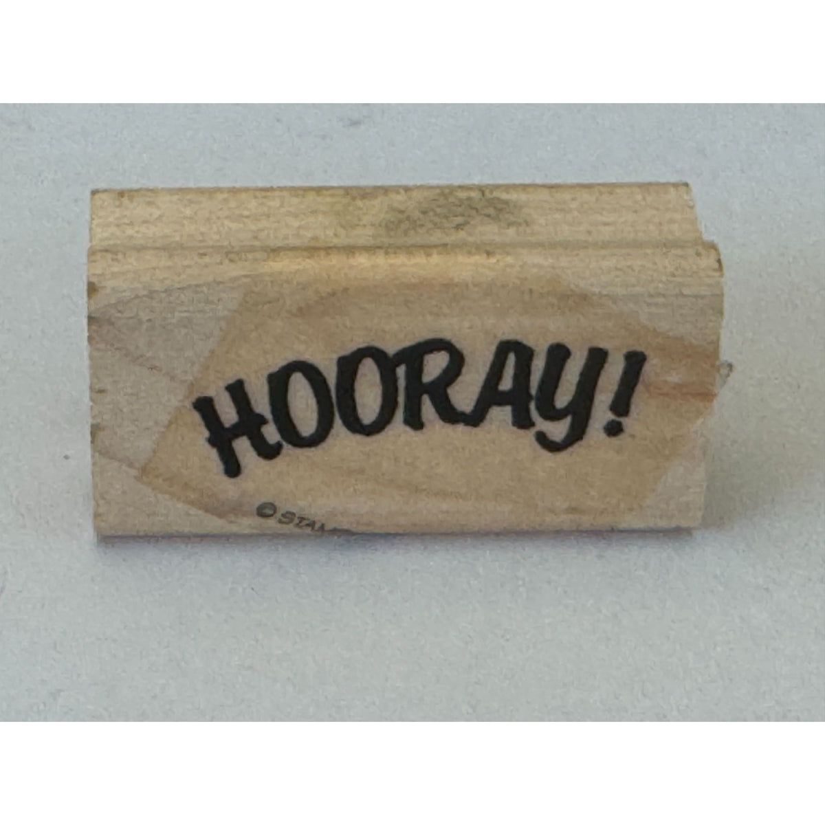 Stampin Up Rubber Stamp Hooray Celebration Card Making Craft Tool Wood Mounted