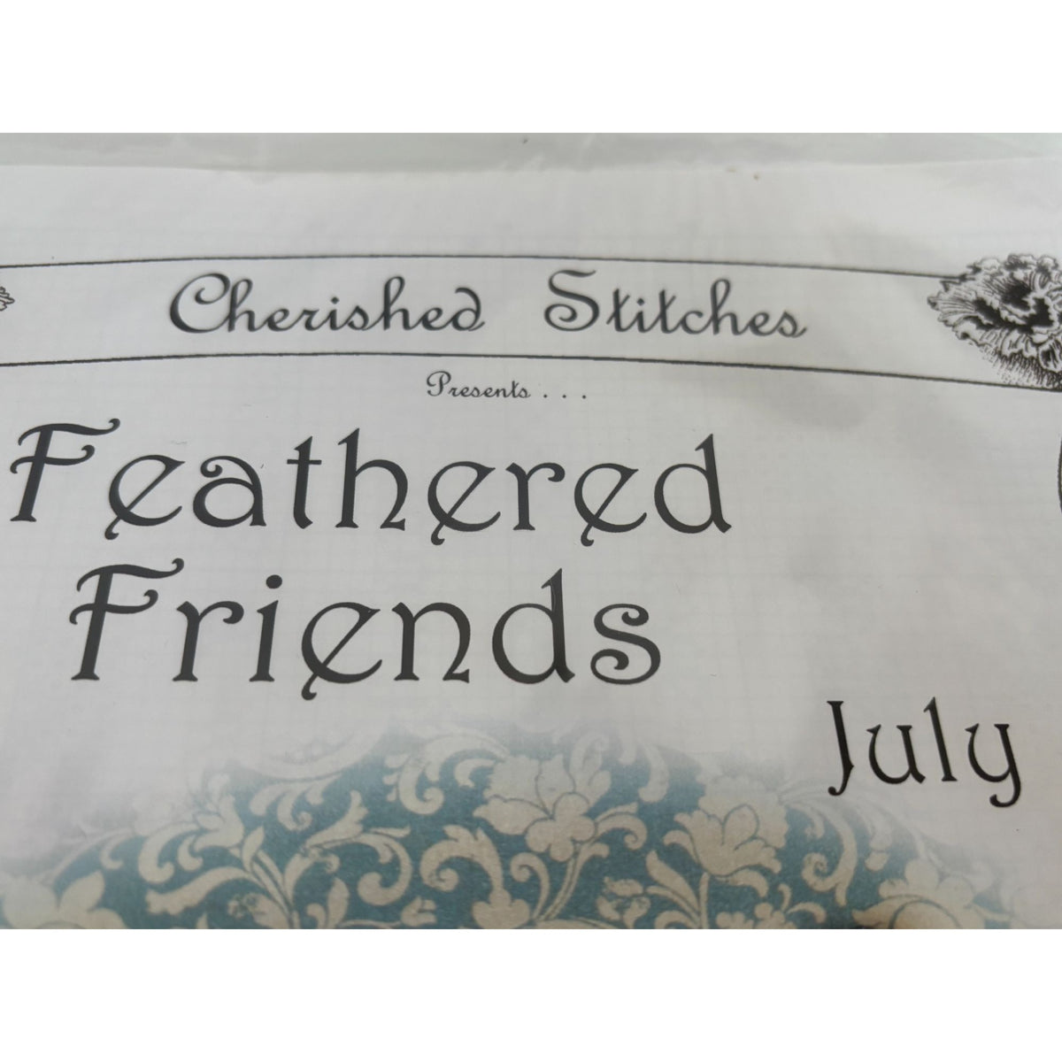 Cherished Stitches Cross Stitch Pattern Feathered Friends July 2012 Eagle Flag