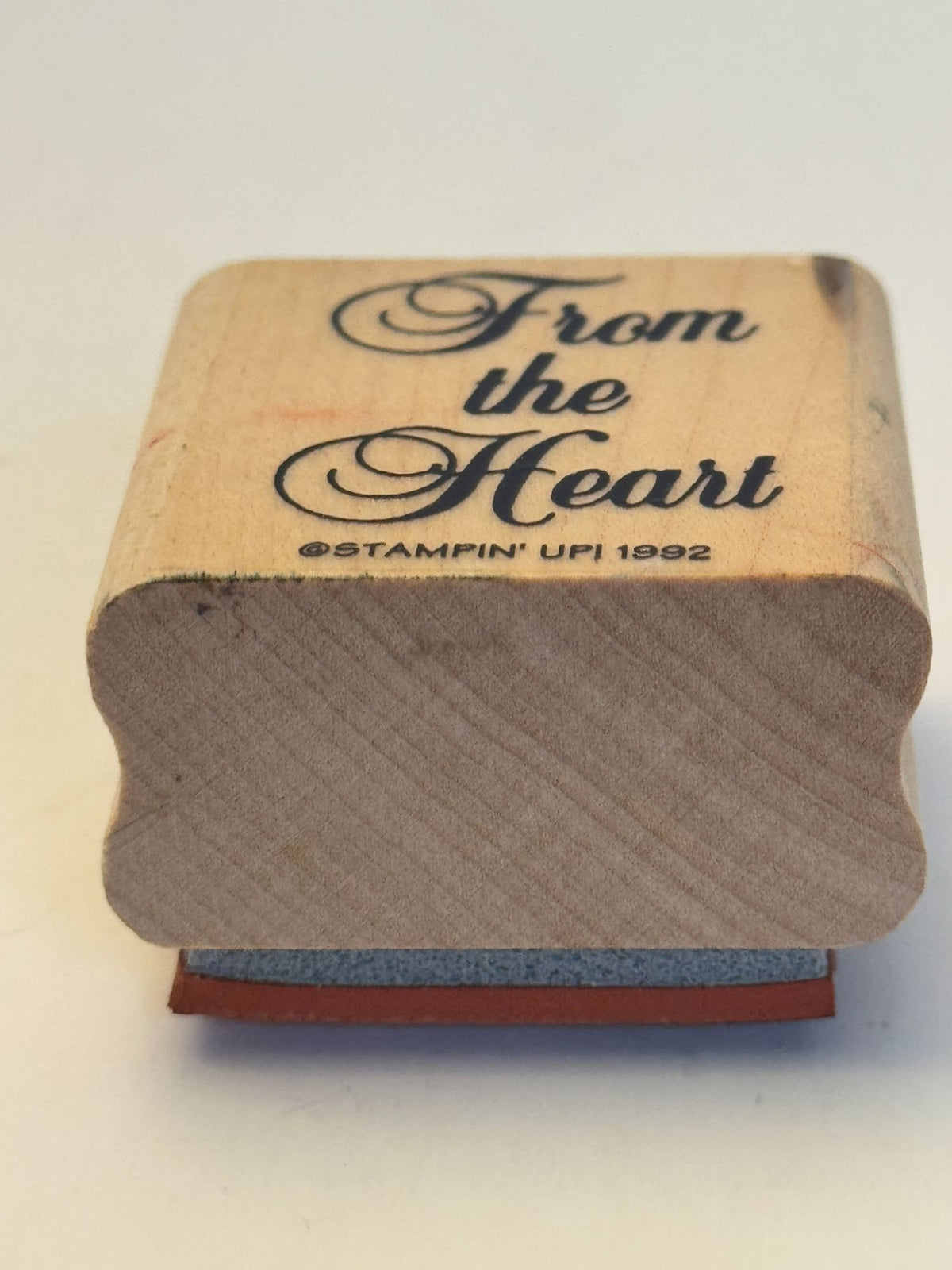 Stampin Up Rubber Stamp From The Heart Sentiment Gift Tag Card Making Love Words