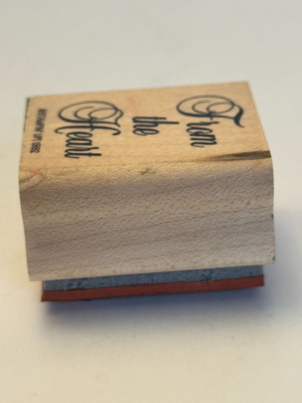 Stampin Up Rubber Stamp From The Heart Sentiment Gift Tag Card Making Love Words