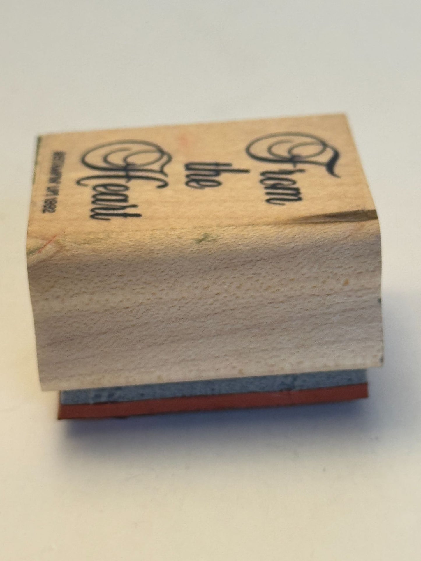 Stampin Up Rubber Stamp From The Heart Sentiment Gift Tag Card Making Love Words