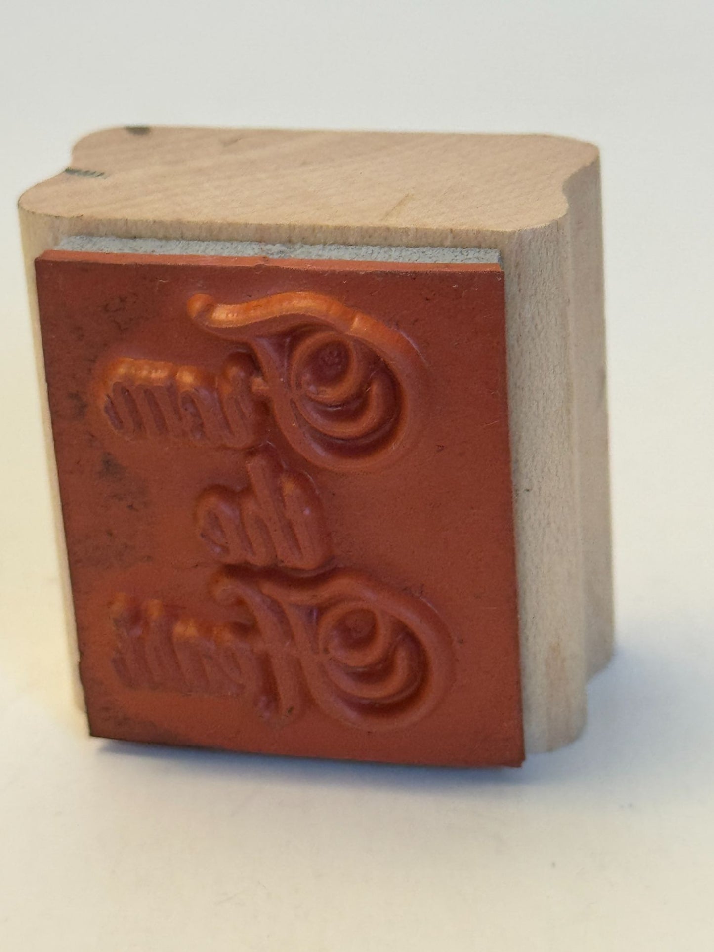 Stampin Up Rubber Stamp From The Heart Sentiment Gift Tag Card Making Love Words